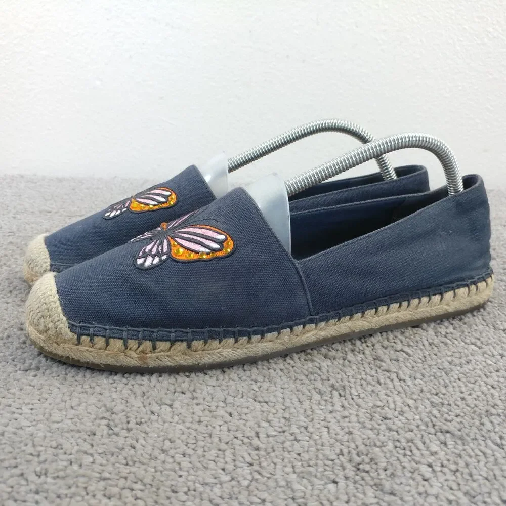 Kate Spade Aflutter Butterfly Embroidery Espadrille Flat Loafer Women Size 10